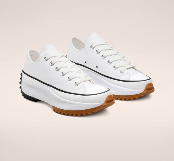 Tenis Bajos Converse Run Star Hike Plataforma Blancos Negros | CV-304HIG