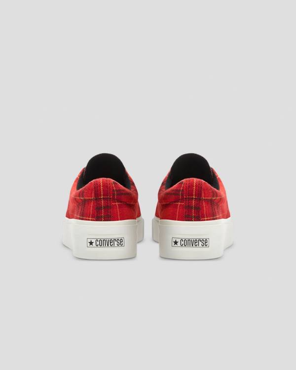 Tenis Bajos Converse Skidgrip Twisted Plaid Rojos | CV-342JHX