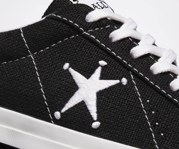 Tenis Bajos Converse Stussy One Star Negros Blancos | CV-385RPL