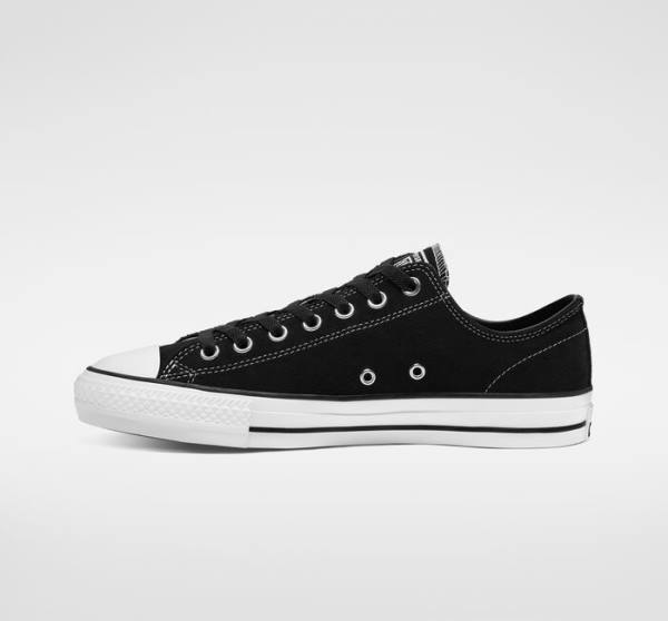 Tenis Skate Converse CONS Chuck Taylor All Star Pro Gamuza Negros Blancos | CV-364XDV