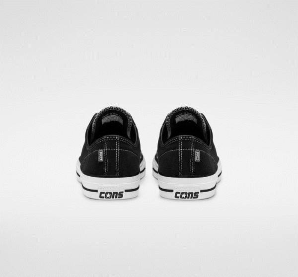 Tenis Skate Converse CONS Chuck Taylor All Star Pro Gamuza Negros Blancos | CV-364XDV