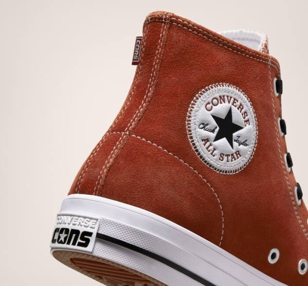 Tenis Skate Converse CONS Chuck Taylor All Star Pro Gamuza Negros Blancos | CV-549MHB