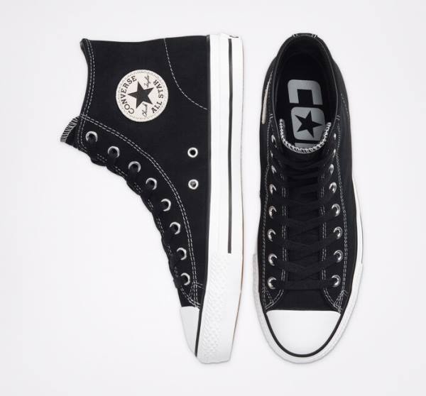 Tenis Skate Converse CONS Chuck Taylor All Star Pro Gamuza Negros Blancos | CV-765UVC