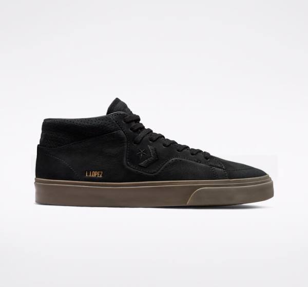 Tenis Skate Converse CONS Louie Lopez Pro Nubuck Cuero Negros Marrom Claro | CV-230LAO