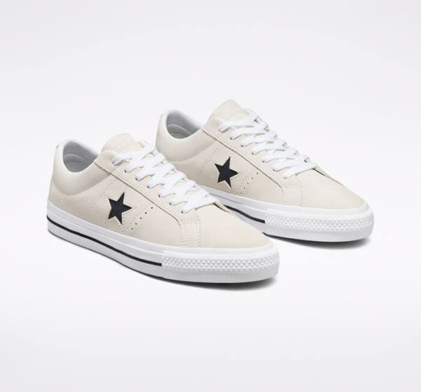 Tenis Skate Converse CONS One Star Pro Gamuza Blancos Negros | CV-256GIV