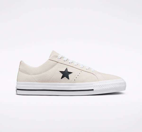 Tenis Skate Converse CONS One Star Pro Gamuza Blancos Negros | CV-256GIV